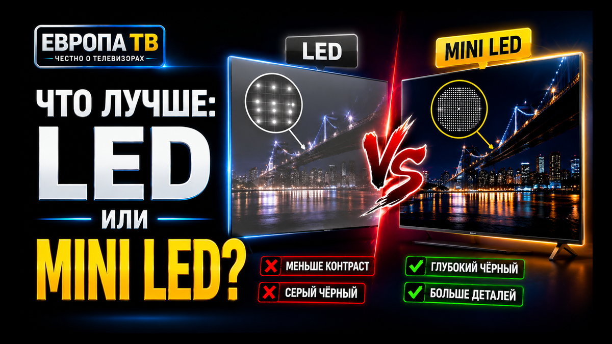 LED или Mini LED: что лучше?