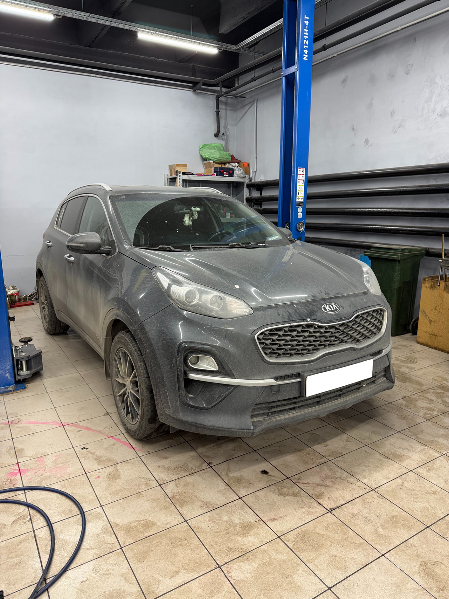 Автомобиль Kia Sportage 2018 2.0 G4NA после приемки в нашем цеху