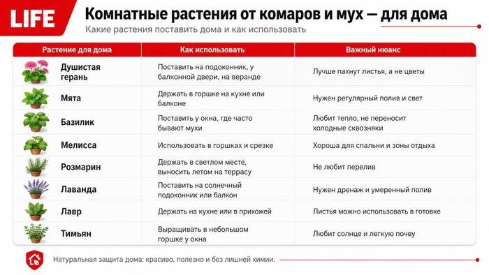 Какие растения купить домой, чтобы не было комаров и мух? Фото © ChatGPT / Софья Кузнецова