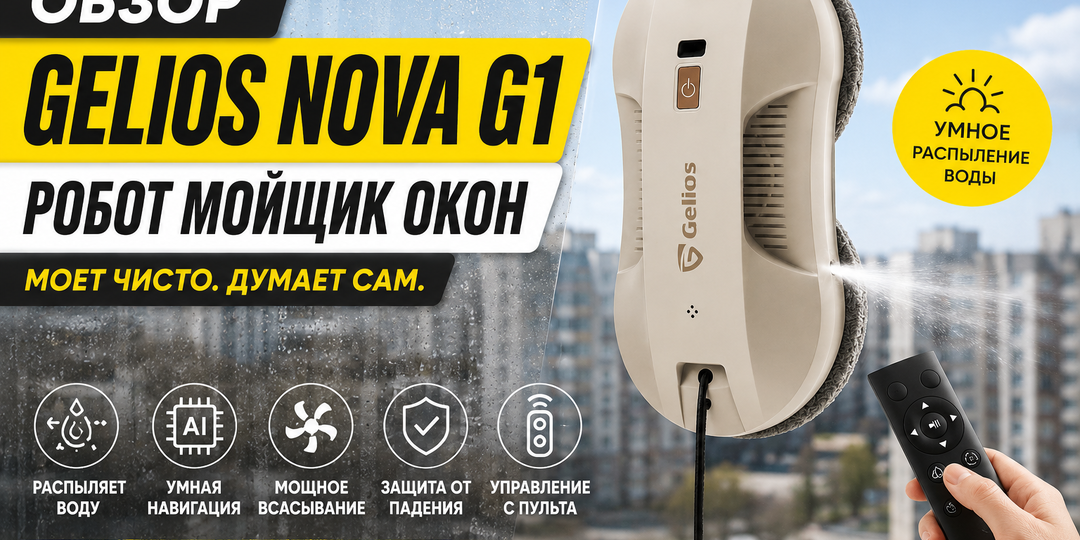 Больше не мою окна вручную. Тестирую Gelios YW140 Nova G1 с распылением воды