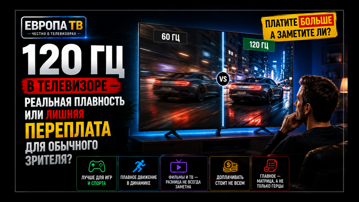 120 Гц против 60 Гц