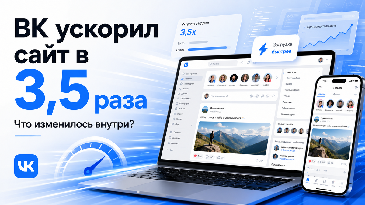 ВКонтакте стал быстрее: что изменилось в веб-версии соцсети.