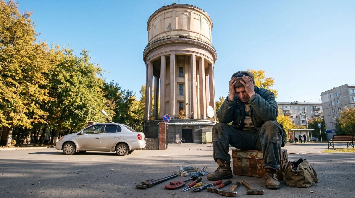    История о призраке в водонапорной башне входит в число самых страшных городских легенд.   Изображение Midjourney
