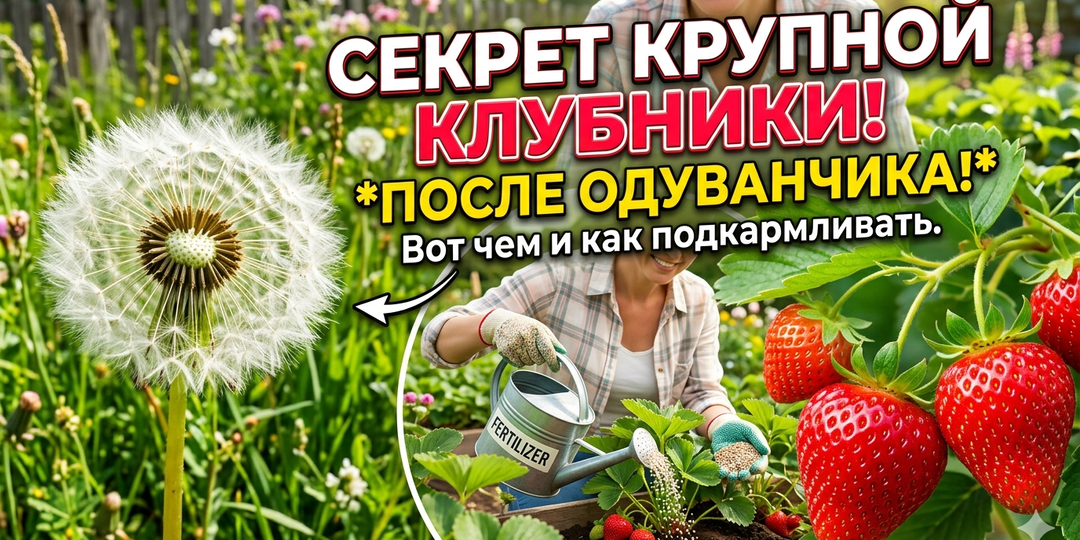 Как Только Одуванчик Пустил Пух — Подкармливай Этим клубнику!