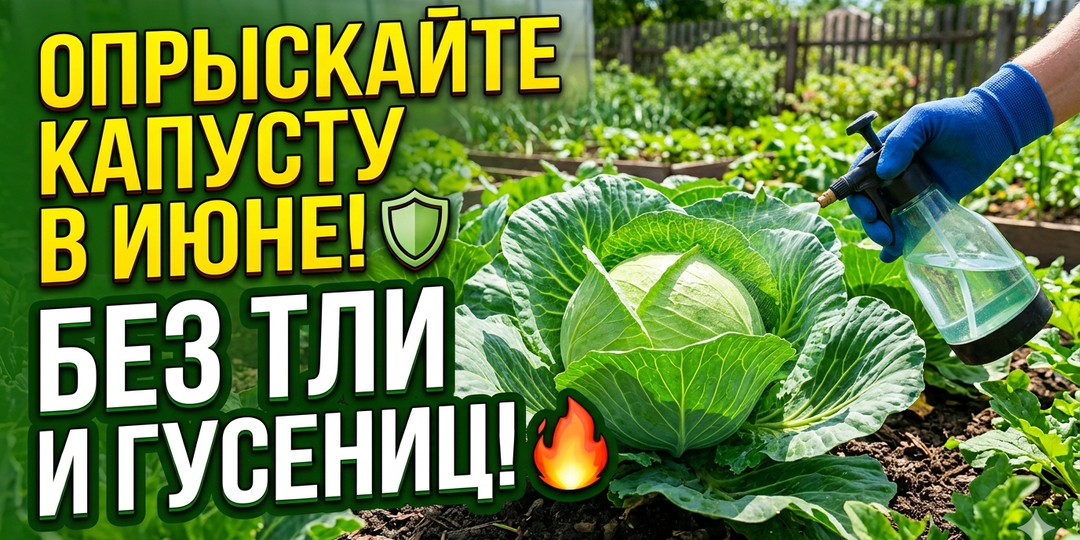 Опрыскайте Этим Капусту в Июне. Никакая Тля и Гусеница Не Тронет Кочан до Самой Уборки!