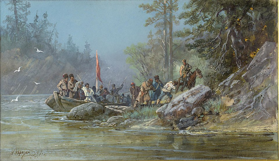 Сибирские казаки исследуют новые земли. Николай Каразин (1842-1908).
