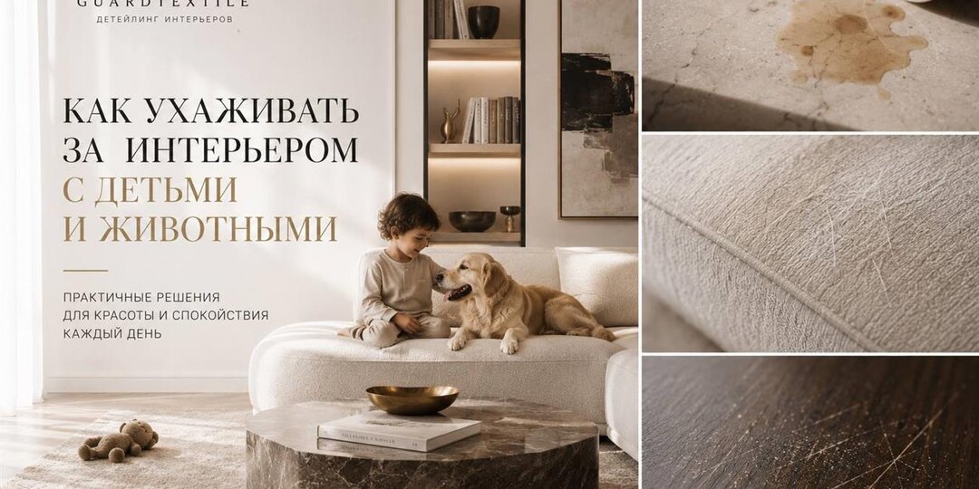 Как ухаживать за интерьером с детьми и животными