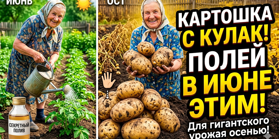 Полейте Этим Картошку в Июне. Осенью Будете Копать Клубни Размером с Кулак!
