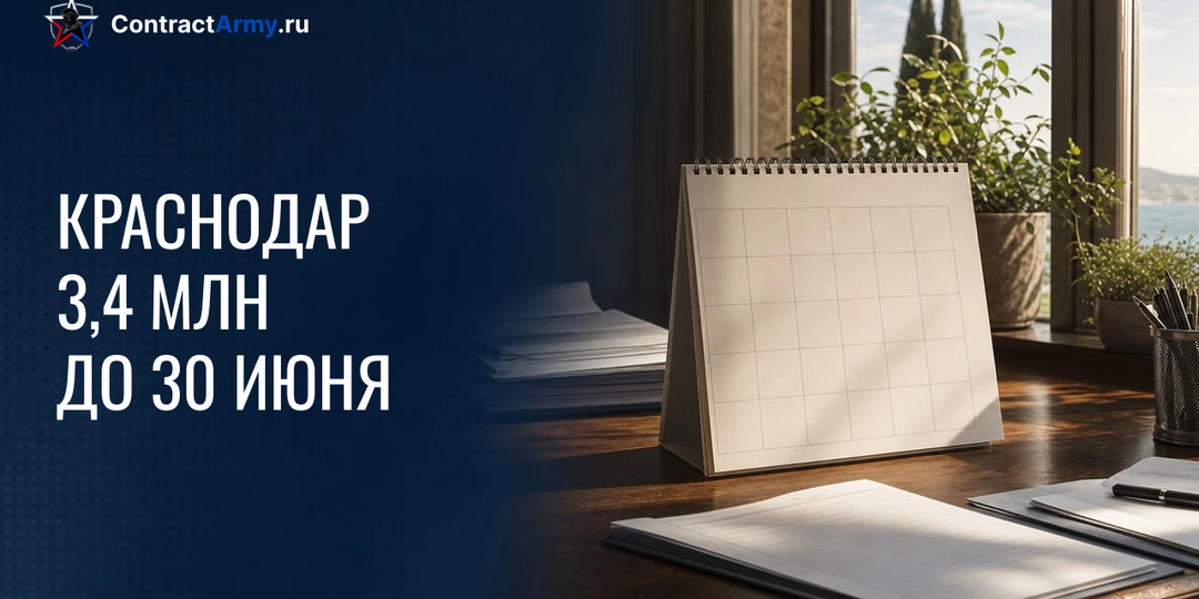 Краснодарский край — повышенная выплата 3,4 миллиона действует до 30 июня 2026 года