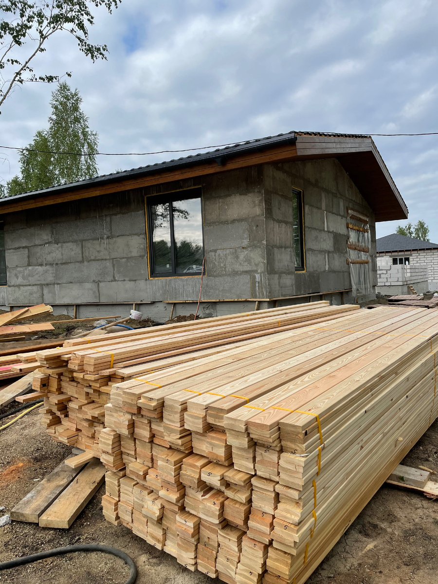 Планкен лиственницы для фасада дома 
