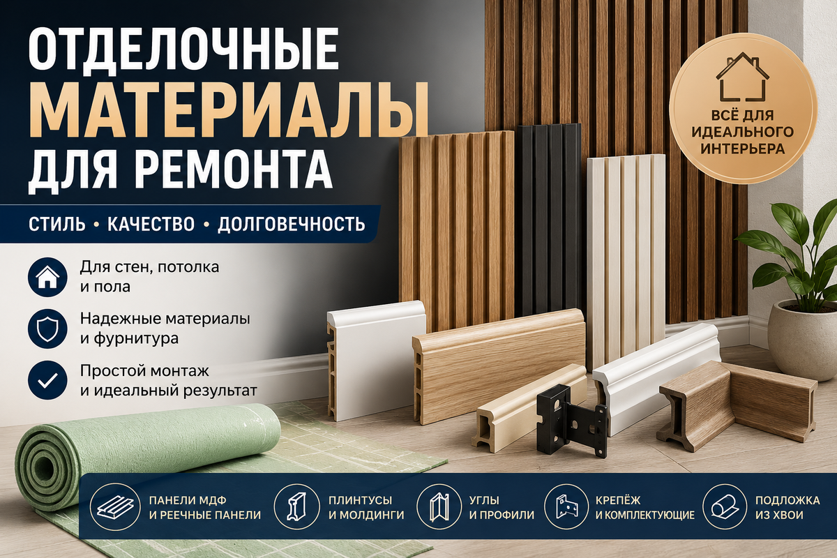 Современные отделочные материалы помогают создать стильный, долговечный и функциональный интерьер без лишних затрат на сложные дизайнерские решения.