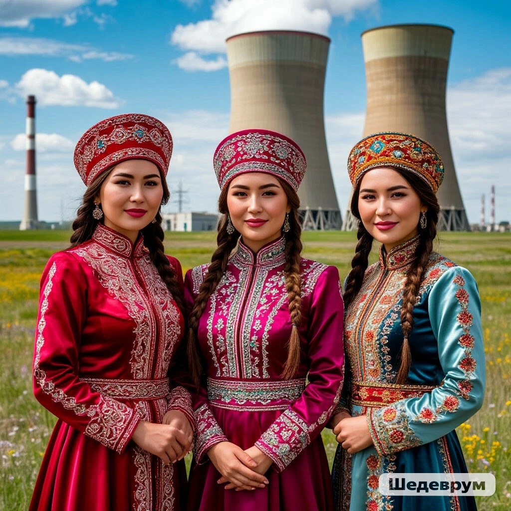 Казахстан: местные дамы. Фото из нейросети "Шедеврум"