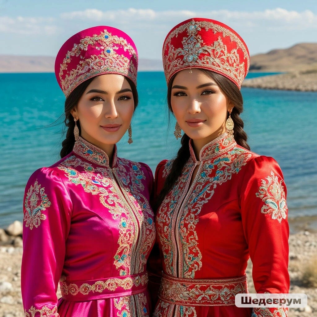 Казахстан: местные дамы. Фото из нейросети "Шедеврум"