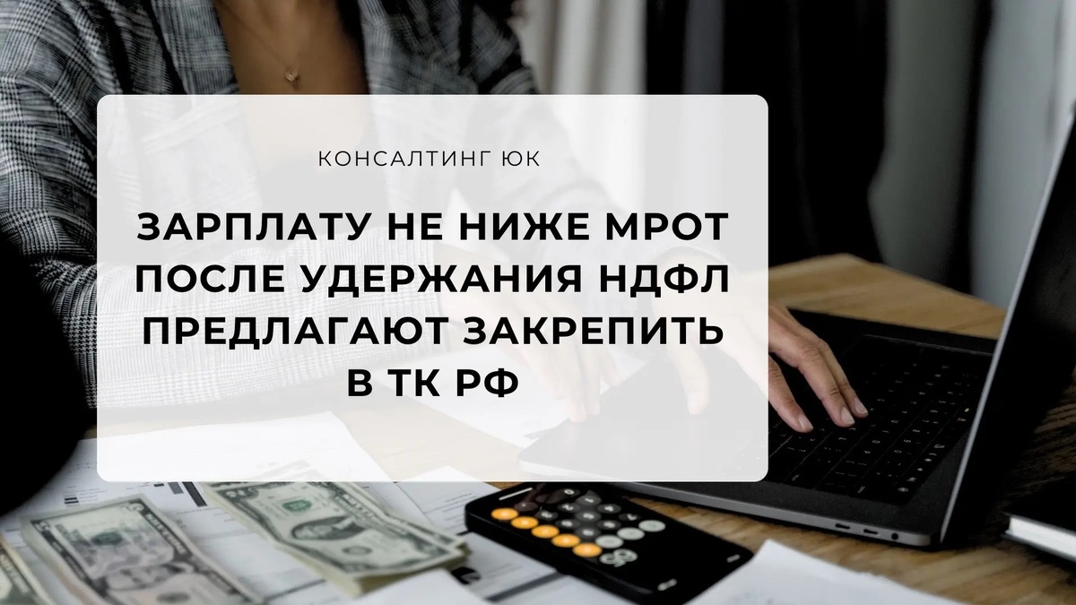 Зарплату не ниже МРОТ после удержания НДФЛ предлагают закрепить в ТК РФ