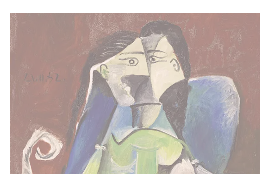 Женщина с собакой, Пабло Пикассо, 1962 год