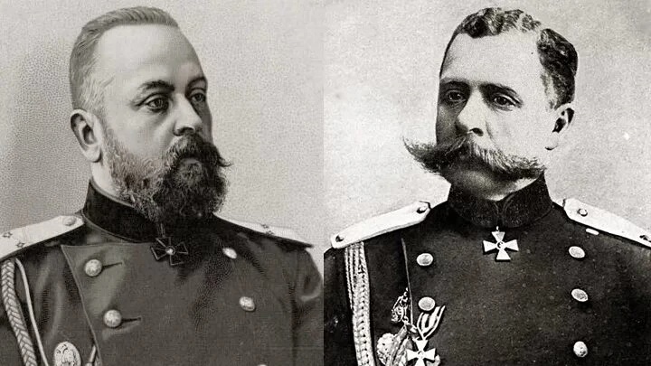 Командующий 2-ой армией Самсонов (справа) и командующий 1-ой армией Реинкампф (слева)