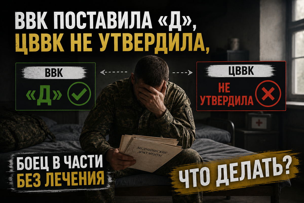 СВО. Категория годности. ВВК. Увольнение со службы. ЦВВК. Заключение ВВК
