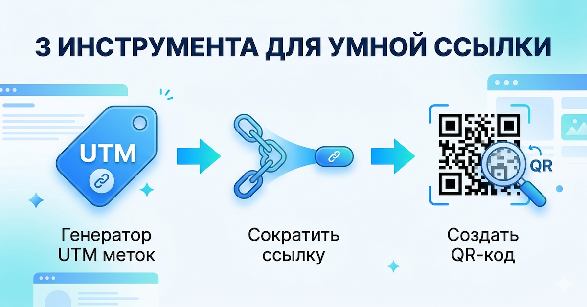 Генератор UTM‑меток, сокращатель ссылок и генератор QR‑кодов