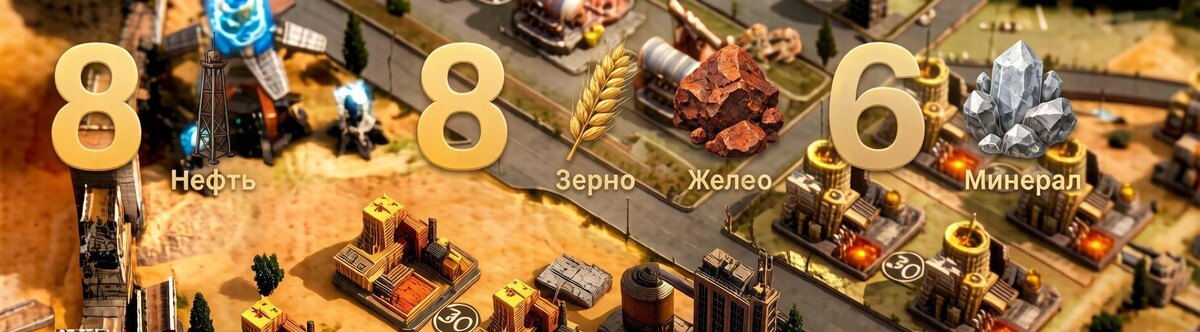Оптимальная застройка фермы в Age of Origins CN: 8 нефти, 8 зерна, 6 железа, 6 минералов. Быстрый старт без лишних трат!