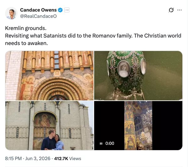 Скриншот поста Кэндис Оуэнс из социальной сети X | © Candace Owens/X