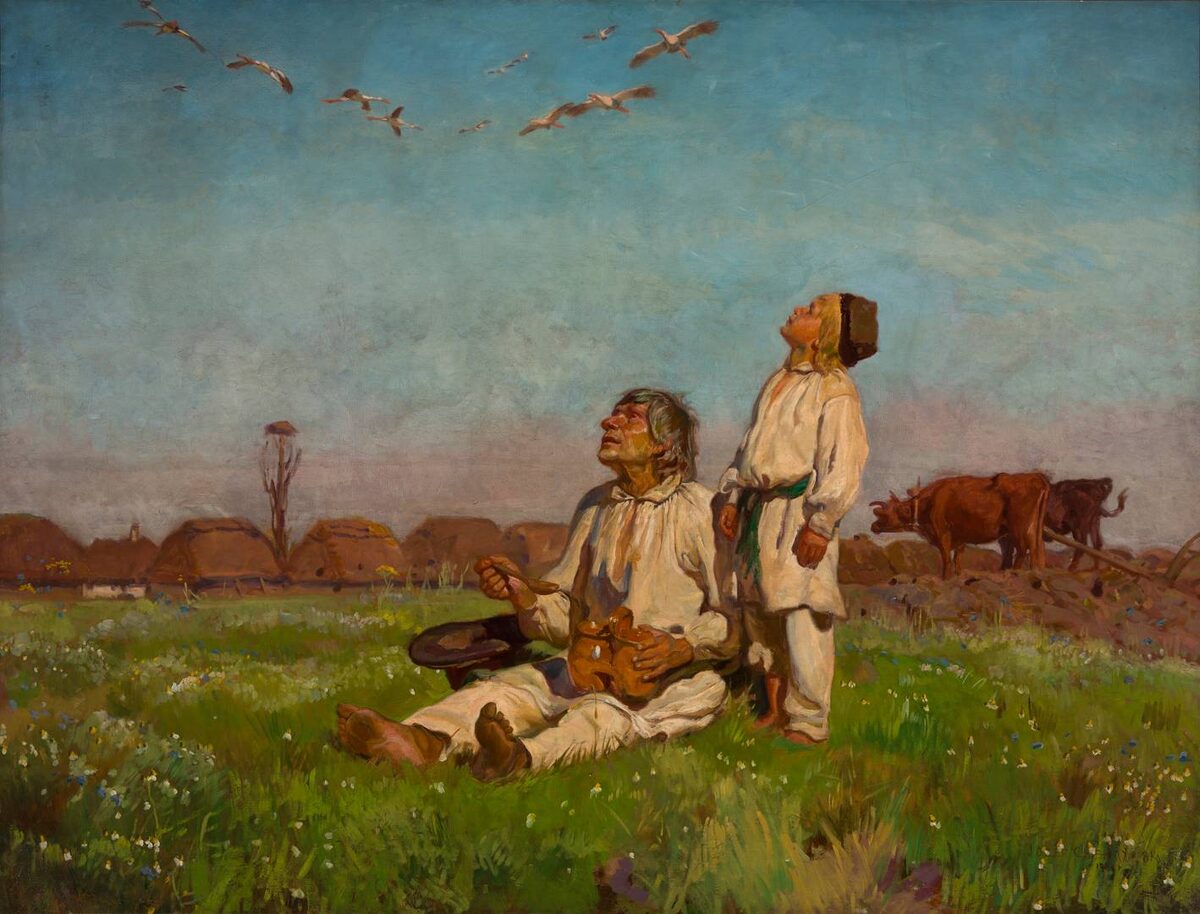     Юзеф Хелмоньский. Аисты. 1900