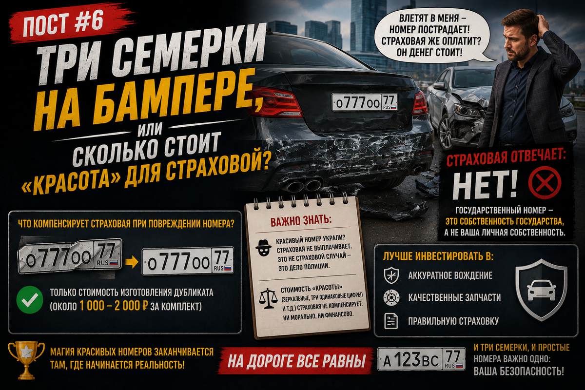 Три семерки на бампере