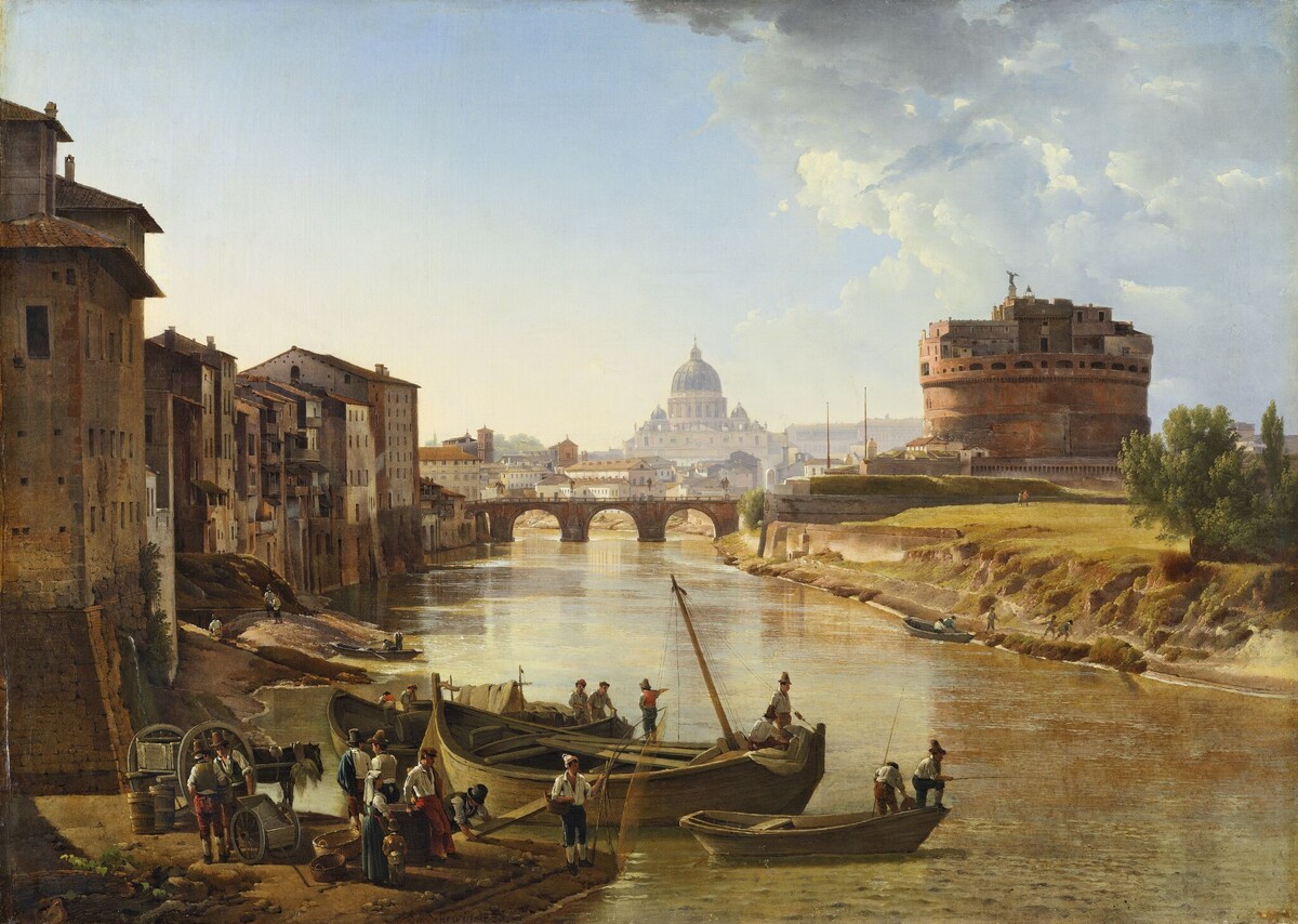 Сильвестр Щедрин. Новый Рим. Замок Святого Ангела. 1825. Холст, масло