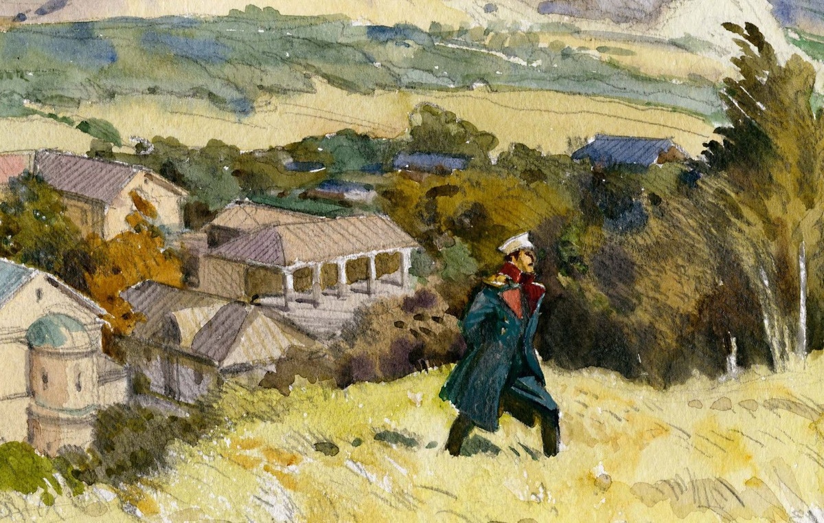 Григорий Печорин на книжной иллюстрации. Художник: Анатолий Иткин