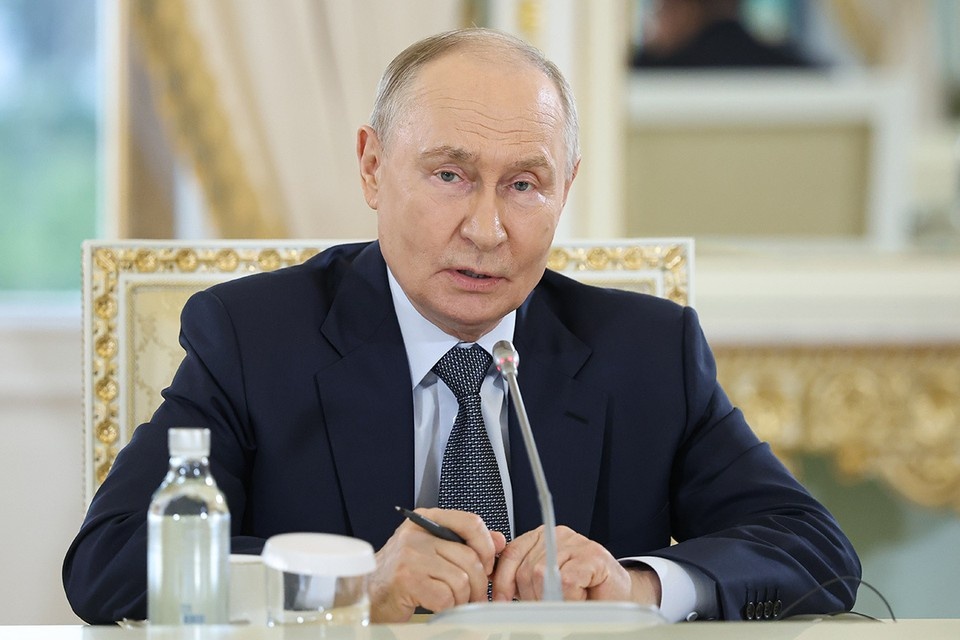    Путин пошутил над немецким журналистом во время встречи с представителями СМИ. Фото: Валерий Шарифулин/ТАСС