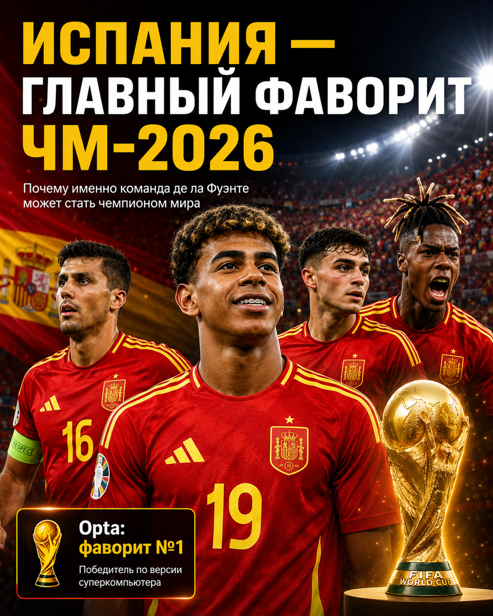 Испания — главный фаворит ЧМ-2026: почему сборная Ямаля, Родри и Педри может выиграть чемпионат мира