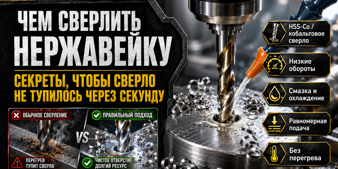 Чем сверлить нержавейку: секреты, чтобы сверло не тупилось через секунду