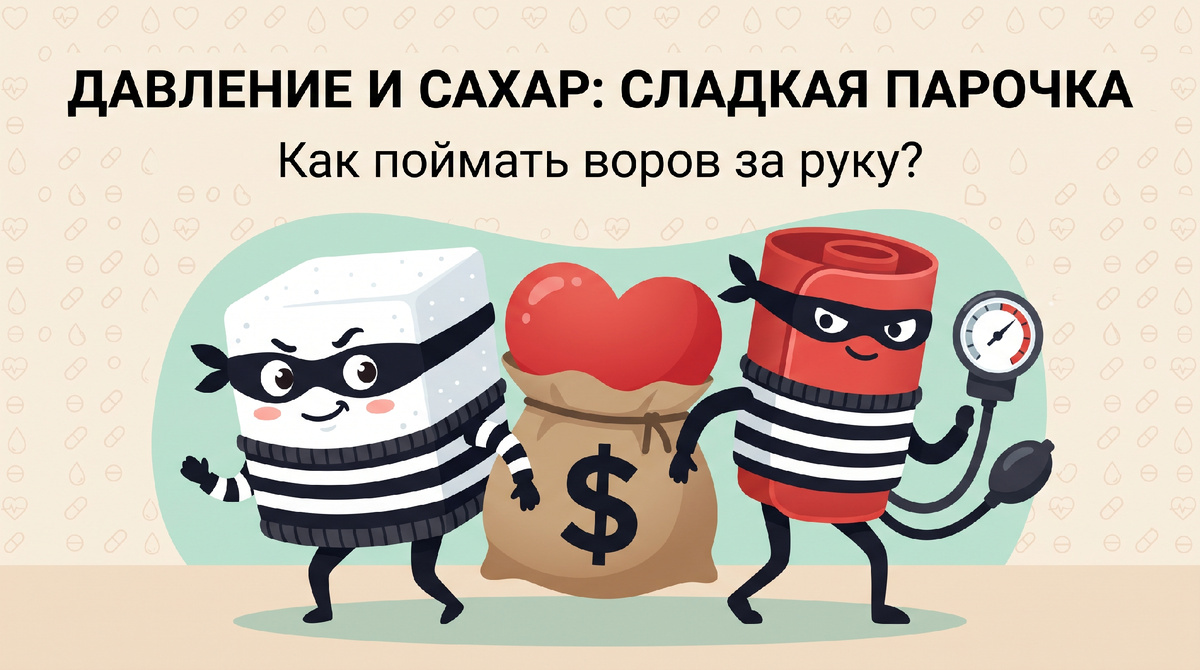 Давление и сахар — «сладкая парочка», которая обчищает ваше здоровье до нитки. Как поймать воров за руку и обезвредить?
