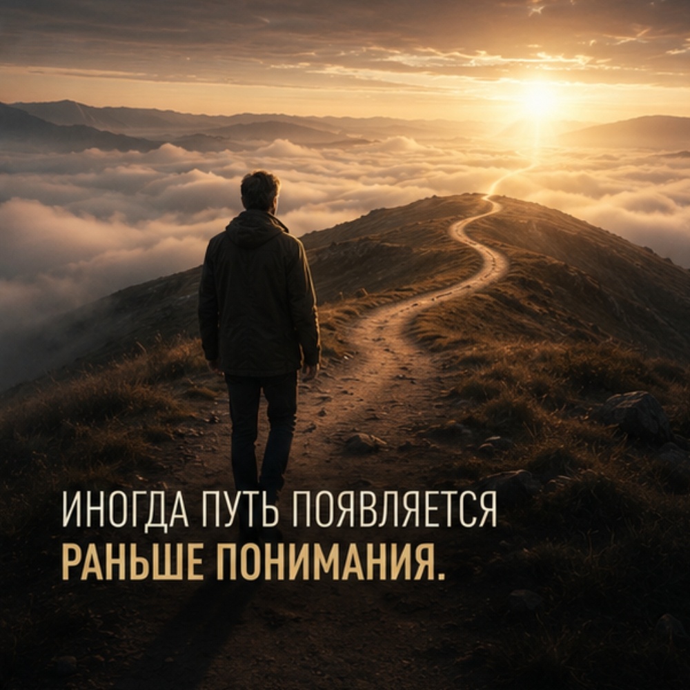 Иногда путь начинается раньше понимания | 100plus1