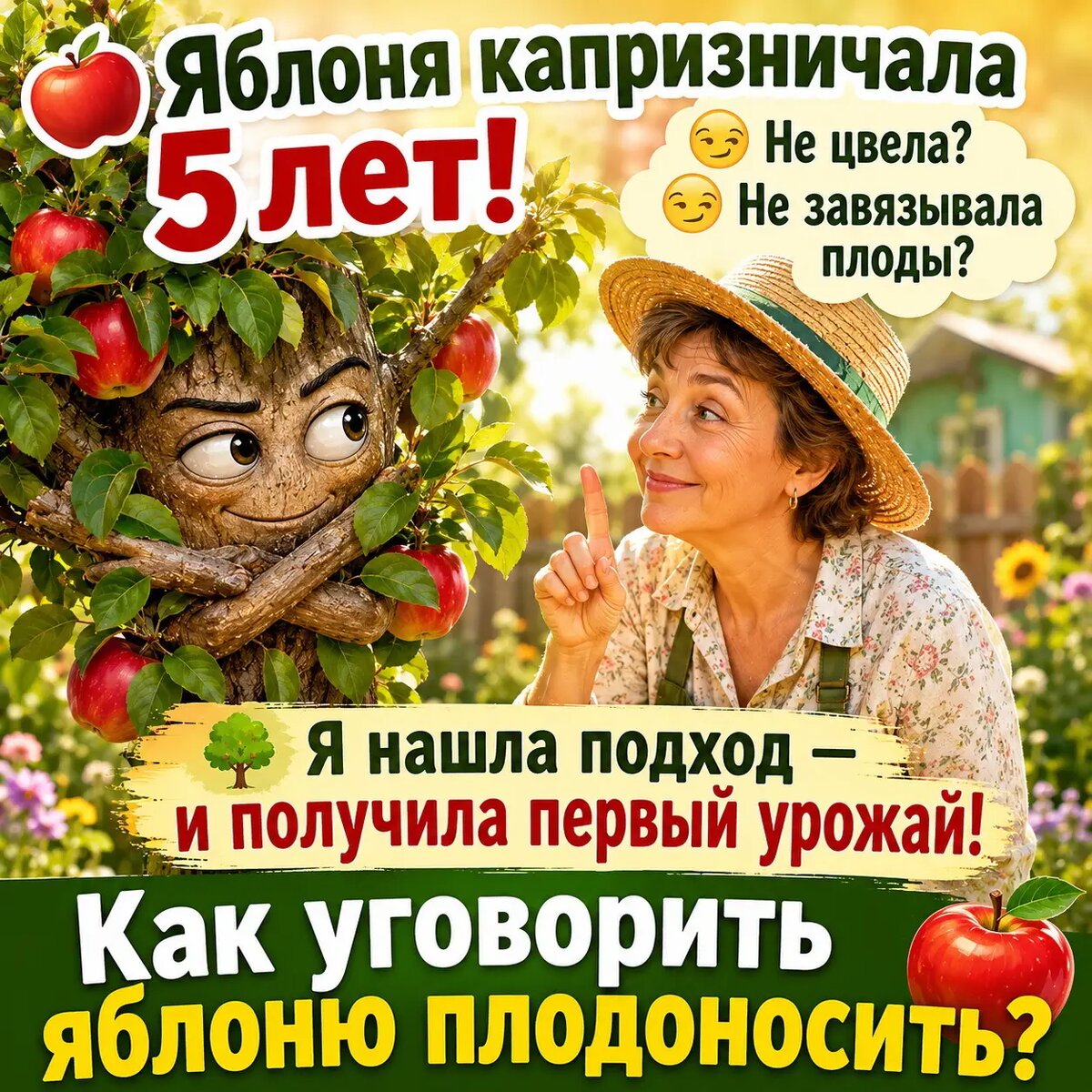 Почему яблоня цветёт, но не завязывает плоды