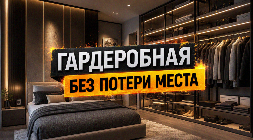    Пример рационального обустройства гардеробной в маленькой спальне GarderobSystem