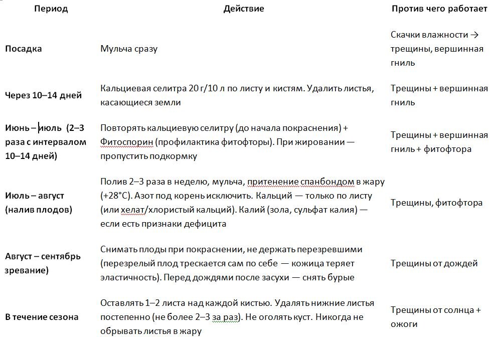 Таблица и фото Натальи Мироновой