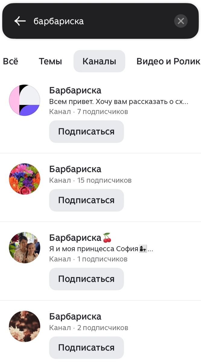 Заброшенные "Барбариски" есть, а моего действующего канала, где больше двух тысяч подписчиков, нет.