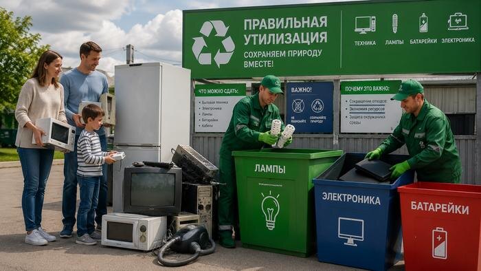 Как правильно утилизировать бытовую технику и лампы. Обложка © ChatGPT