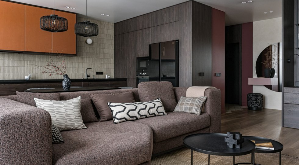Функциональная квартира 120 м² с акцентом на природные цвета и материалы