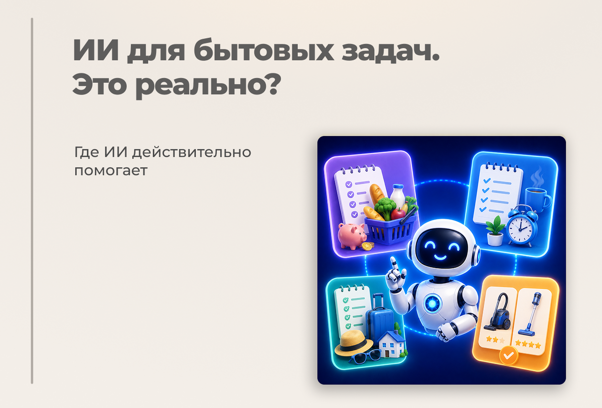 Где ИИ будет реальным помощником в быту?