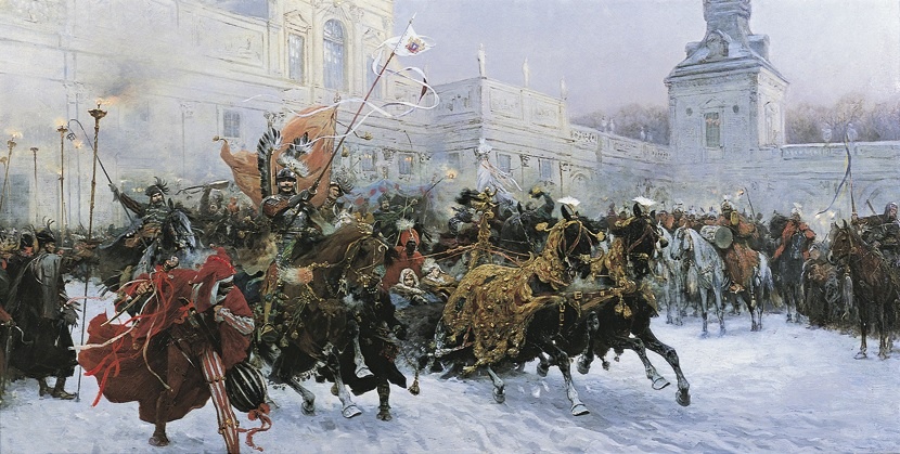 Выезд Яна Собеского и Марысеньки, 1897 (худож. Ю. Брандт; фото из интернета, здесь как иллюстрация) 