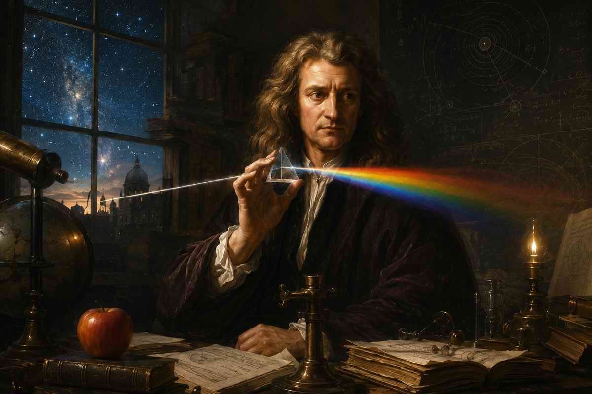 От падающего яблока до законов Вселенной: история Исаака Ньютона, человека, который объяснил движение планет, открыл силу тяготения, создал классическую физику и навсегда изменил развитие мировой науки.
