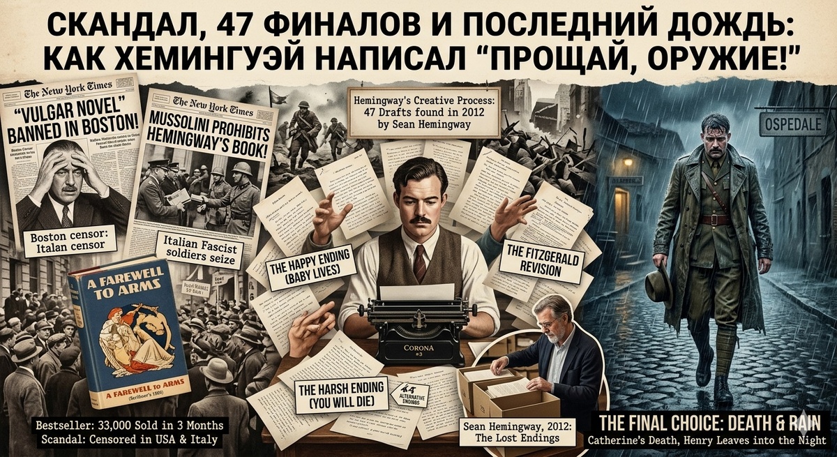 Скандал, 47 финалов и последний дождь: как Хемингуэй написал «Прощай, оружие!»