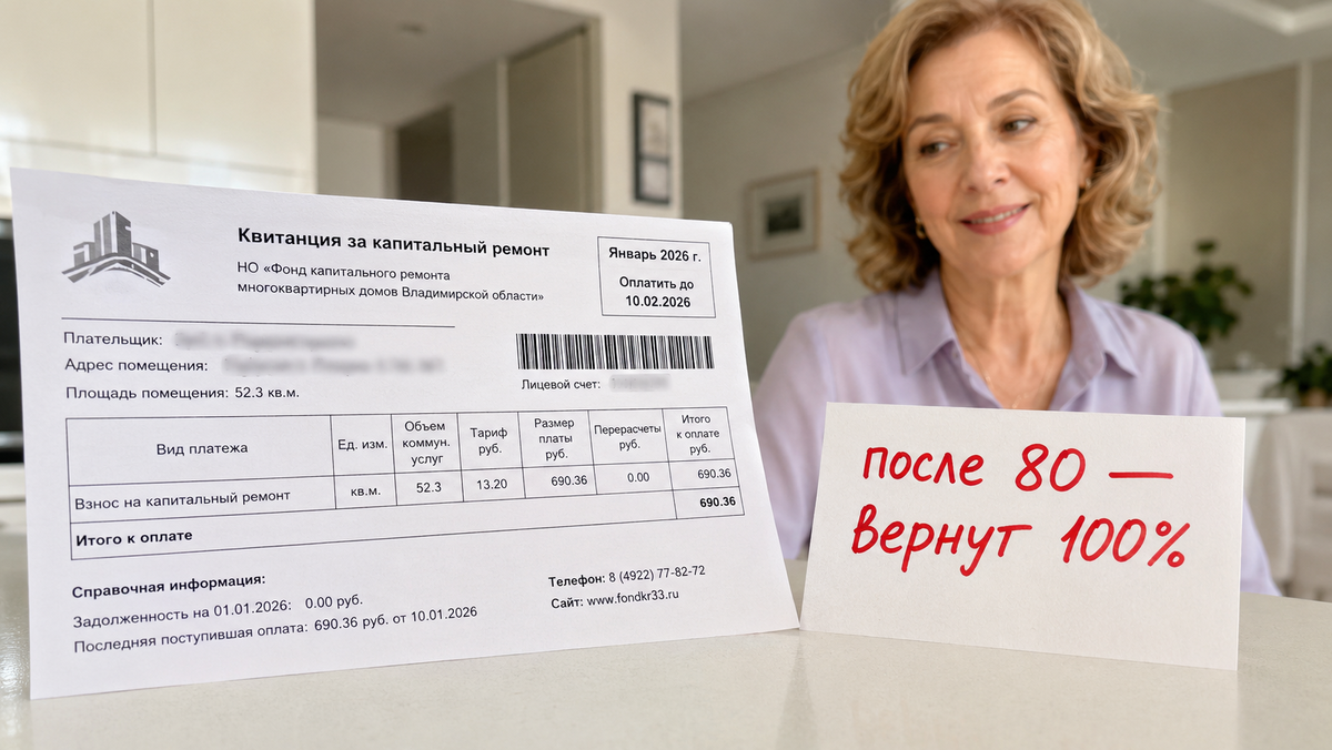 После 80 лет взнос за капремонт государство возвращает целиком. Все 100%.