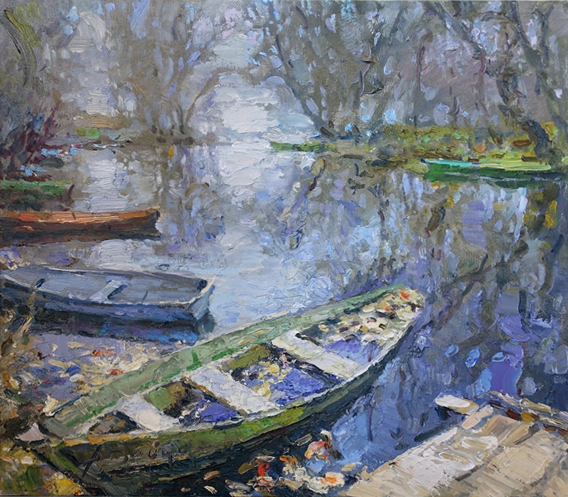 Алексей Зайцев. Осень. Лодки