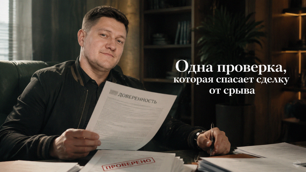    Проверка по доверенности, которая обеспечивает успешную сделку. Святослав Шакин