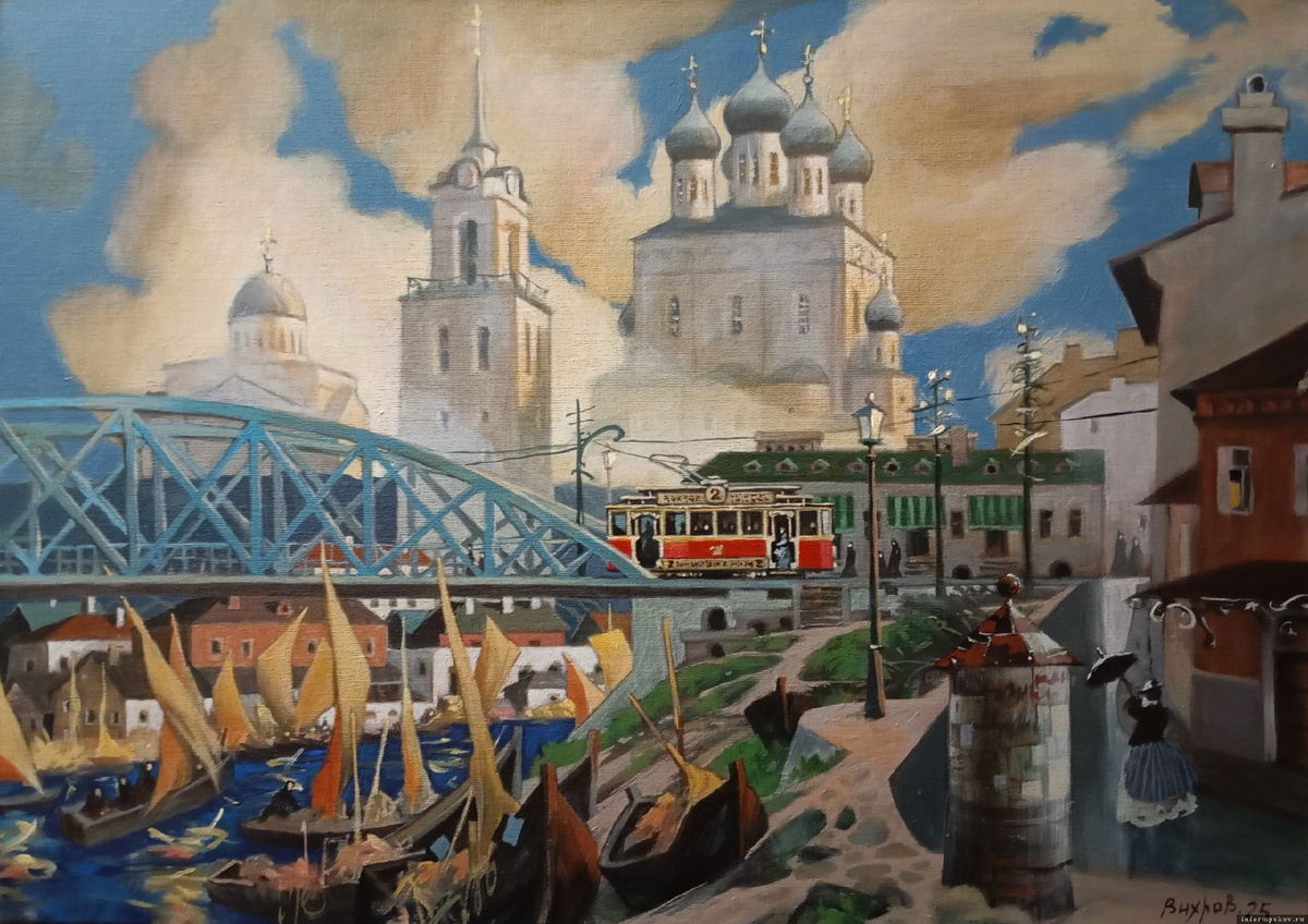 © Александр Вихров. Псковские миражи. Холст, акрил. 50 х 70см. 2025.