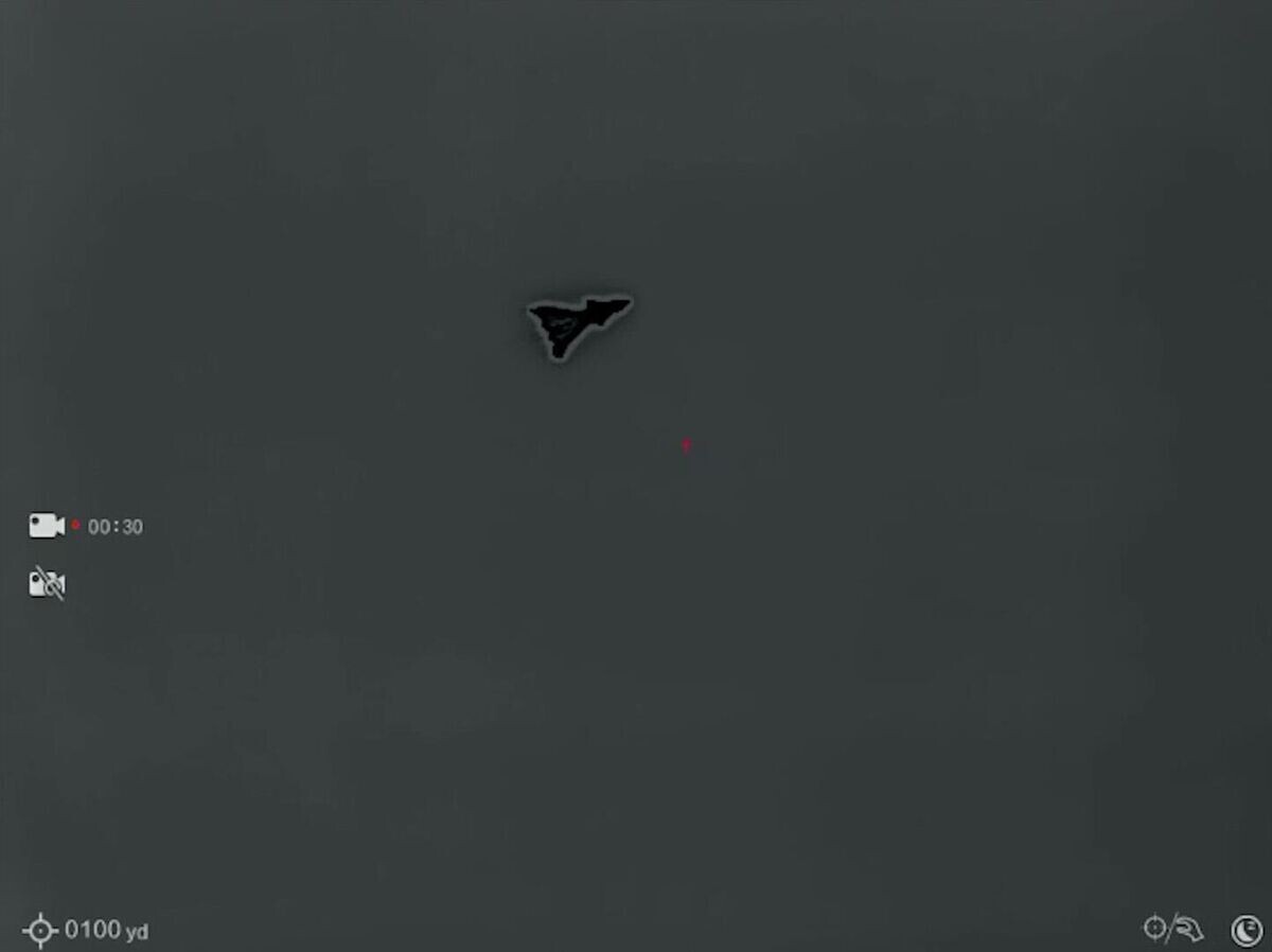    Неизвестный летательный аппарат, похожий на истребитель F-47, снятый возле секретной базы ВВС США "Зона 51" | © Фото : @ProjectFearX