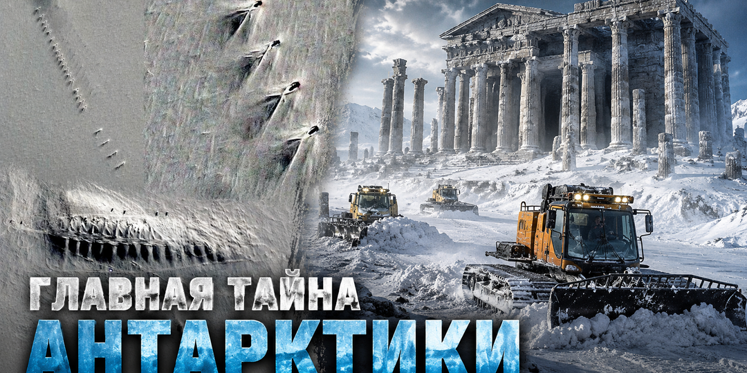 Тайны Антарктиды. Два километра параллельных конструкций, которые «вылезли» из-подо льда после 2013 года