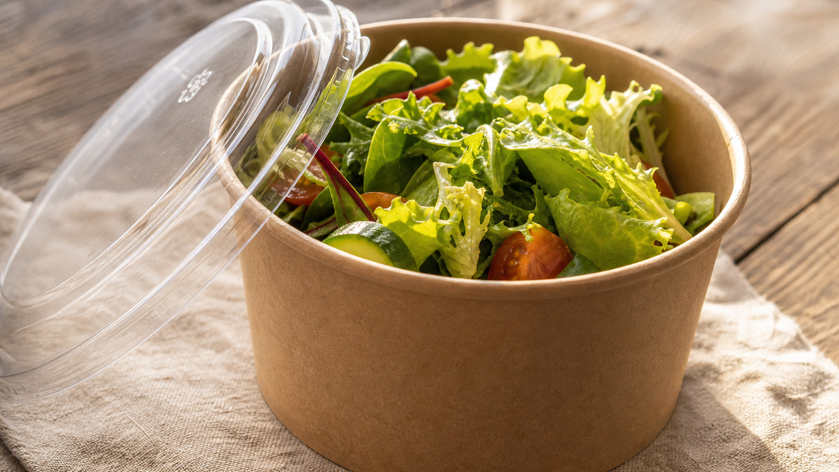 Бумажный круглый контейнер Salad Bowl – это идеальное решение для сервировки и транспортировки салатов, супов, поке и других различных блюд из разных уголков света. Подробнее о линейке - на сайте: https://green-ant.ru/catalog/konteynery-salad-bowl.html